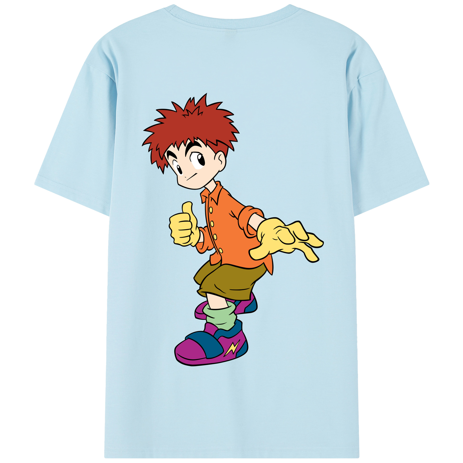（画像用） Digimon デジタルモンスター/デジモン 綿100％半袖Tシャツ（背面プリント）